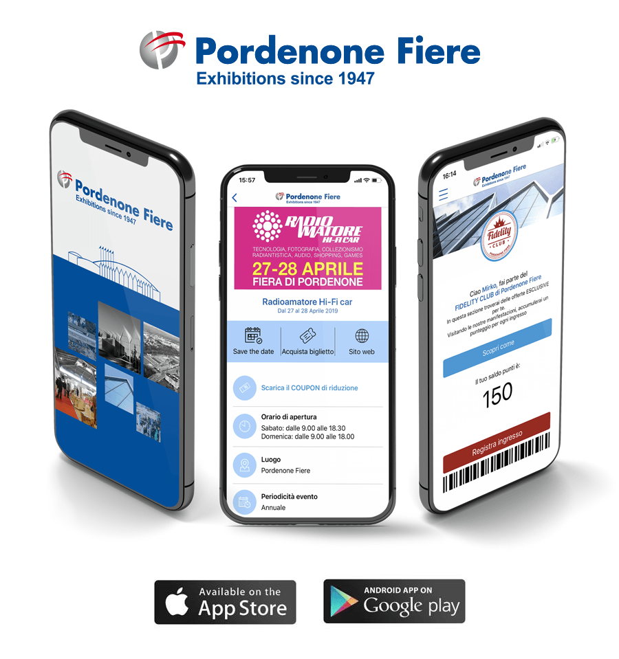 splash app fiera pordenone radioAmatore Scarica o aggiorna sul tuo smartphone la App di Pordenone Fiere.